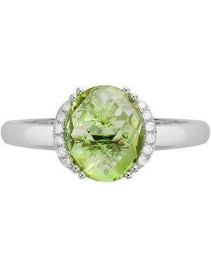 Diamond Select Cuts 14K Diamond .06 Ct. & 2.53 Ct. Peridot Ring - Green