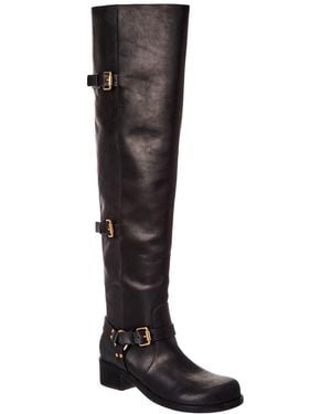 FARM Rio Over-The-Knee Leather Boot - Black