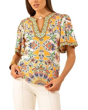 Hale Bob Giana Short Sleeve Top - Multicolor