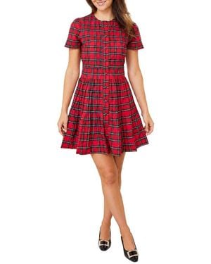 Sail To Sable Button Front Dress - Red