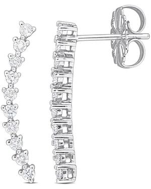 Rina Limor 14k 0.46 Ct. Tw. Diamond Linear Drop Earrings - White