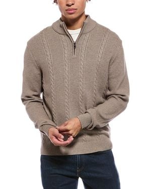 Point Zero Semi Fit 1/4-Zip Mock Neck Jumper - Grey