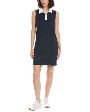 Stella Parker Edie Contrast Collar Polo Shirtdress - Blue