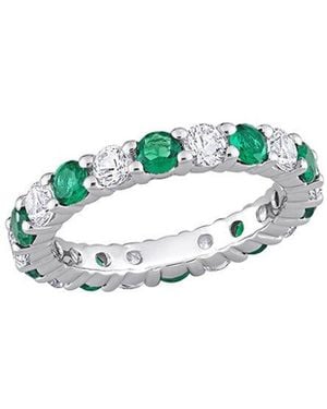 Rina Limor 3.20 Ct. Tw. Lab-Grown Created Emerald, Created Sapphire Eternity Ring - Blue