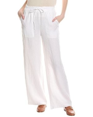 Michael Stars Jules High-Rise Wide Leg Linen Pant - White