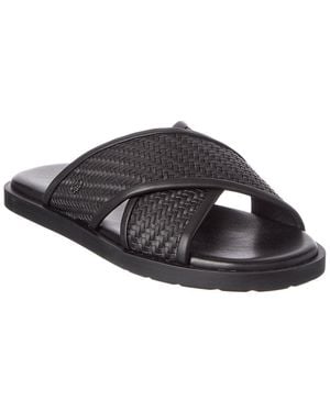 Ferragamo Leather Slide - Black