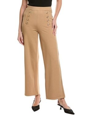 Ellen Tracy Wide Leg Sailor Pant - Natural