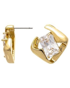 Rivka Friedman 18K Plated Cz Statement Earrings - Metallic