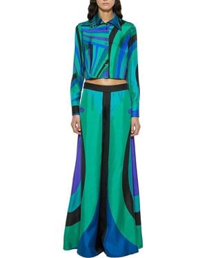 CHARLOTTE GREEN Shirt & Pant Set - Blue