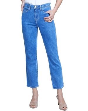 L'Agence Alexia High-Rise Crop Cigarette Jean - Blue