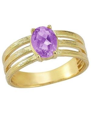 Reiss 14k 1.14 Ct. Tw. Amethyst Cocktail Ring - White
