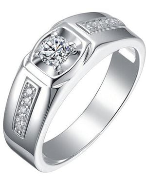 Genevive Jewelry Rachel Glauber Plated Cz Ring - White
