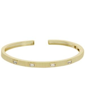 Juvell 18K Plated Cz Bangle Bracelet - Metallic
