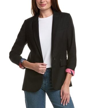 Johnny Was Korei Relaxed Wool-Blend Blazer - Black