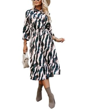 VERA DOLINI Midi Dress - White