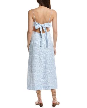 Faithfull the Brand Hedy Strapless Linen Maxi Dress in Blue | Lyst