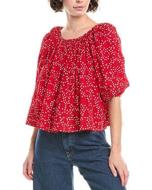 Madewell Shirred Puff Sleeve Top