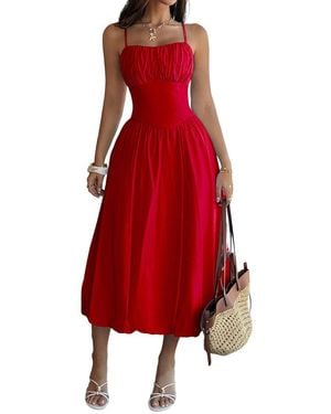 Luna Tuccini Midi Dress - Red