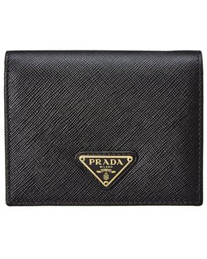 Prada Small Saffiano Leather Bifold Wallet - Black