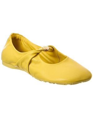 Loewe Pebble Soft Leather Ballerina Flat - Yellow