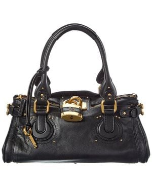 Chloé Paddington Leather Satchel - Black
