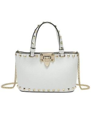 Tiffany & Fred Paris Studded Leather Crossbody - White