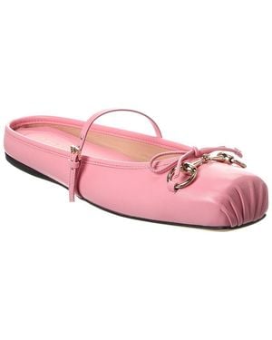 Gucci Horsebit Leather Mule - Pink