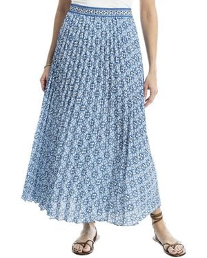 Max Studio Pleated Maxi Skirt - Blue