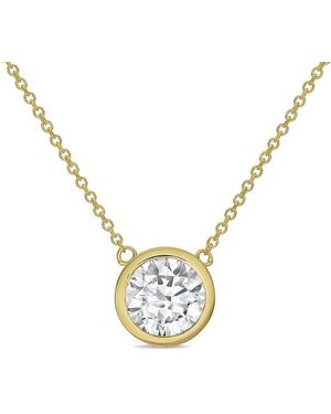 Diana M. Jewels Diana M. 14K 3.00 Ct. Tw. Lab-Grown Diamond Pendant Necklace - Metallic