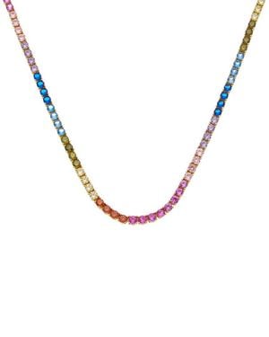Juvell 18K Plated Topaz Necklace - Metallic