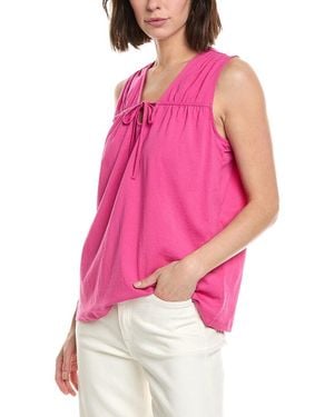 Stella Parker Brighton Ruched Tie Top - Pink