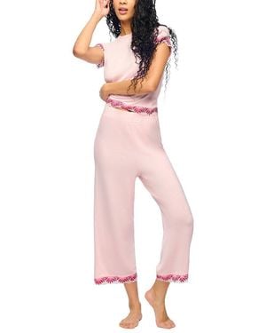 Cosabella Amalia Cropped Pyjama Pant - Pink