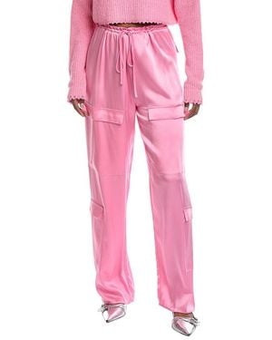 LAPOINTE Satin Cargo Pant - Pink