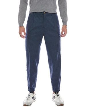 Brunello Cucinelli Leisure Fit Cargo Pant - Blue