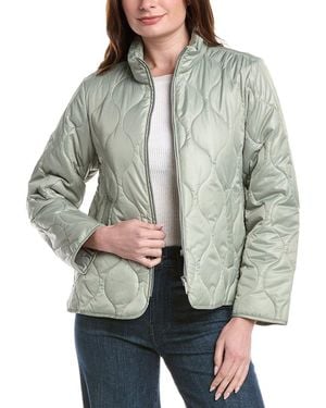 Sam Edelman Stand Collar Bomber Jacket - Gray