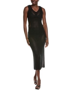 Elan Crochet Maxi Dress - Black