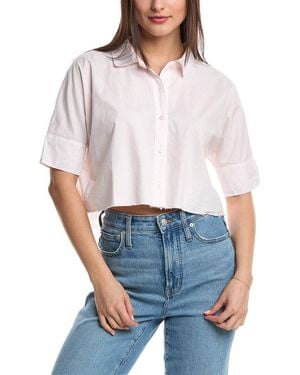 Stateside Cropped Boxy Shirt - White