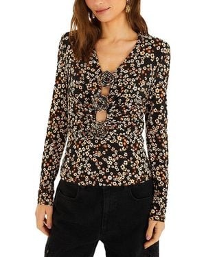 FARM Rio Jersey Blouse - Black