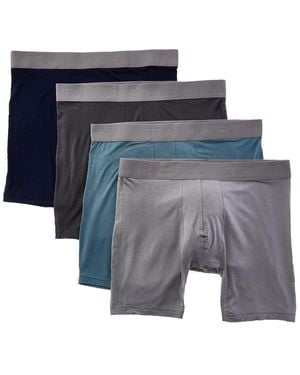 Tahari 4pk Modern Fit Luxe Micro Ultra Soft Boxer Brief - Blue