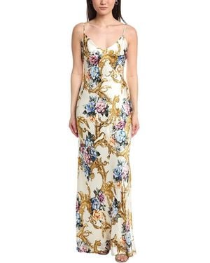 L'Agence Serita Bias Silk Maxi Dress - Metallic