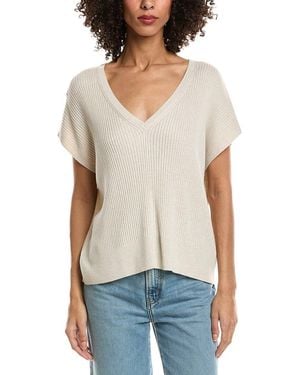 Splendid Georgie V-Neck Cashmere-Blend Jumper - White