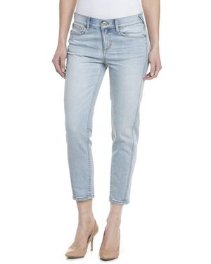 Level 99 Sarah Twisted Seam Cropped Tomboy Encore Jean - Blue