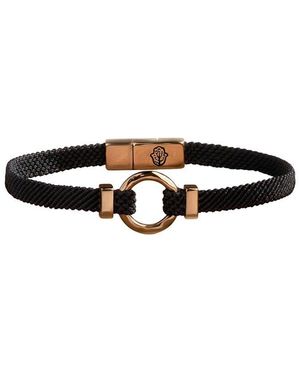 Karma and Luck Plated Magnetic Bracelet - Black