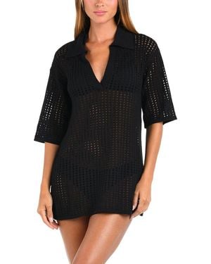 Sunshine 79 Resort Crochet Tunic - Black