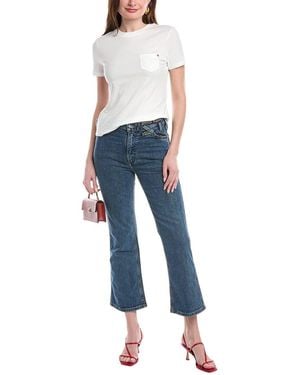 STAUD X Wrangler The Cropped Wash Bootcut Jean - Blue