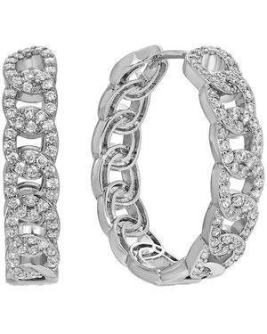 Eye Candy LA Cz Hoop Earring - White