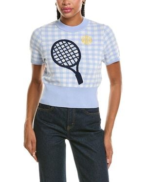 525 America Beaded Tennis Knit Shirt - Blue