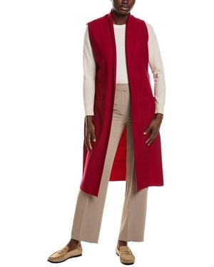Eileen Fisher Shawl Wool Vest - Red