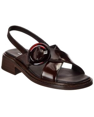Prada Re-Edition Leather Sandal - Brown