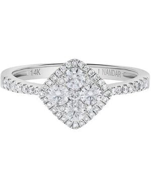 H.J. Namdar 14K 0.64 Ct. Tw. Diamond Cluster Ring - White